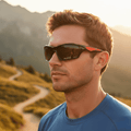 Round Polarized Sunglasses with UV400 Protection - Lightweight Metal Frame 0