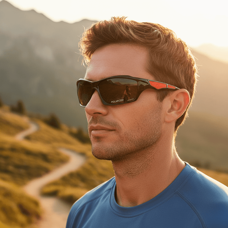 Round Polarized Sunglasses with UV400 Protection - Lightweight Metal Frame 0