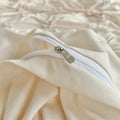 Ruffle Flower Duvet Cover Set with Pinch Pleated Design – Cotton Microfiber Blend, Includes Pillowcases, Twin to King Sizes