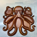 Rustic Wooden Serving Board – Handcrafted Octopus Charcuterie Board, Eco-Friendly, 10x10 Inches