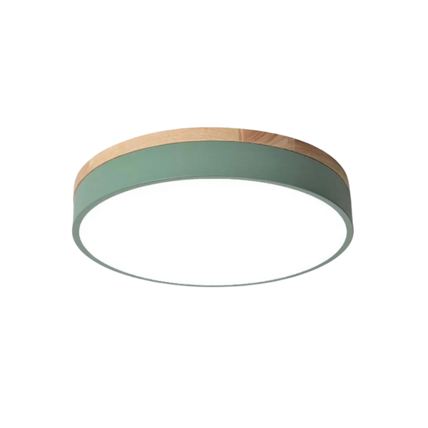Scandinavian Flush Mount Ceiling Light, Iron Frame with Acrylic Diffuser – Modern Minimalist Design for Dining Room and Living Spaces