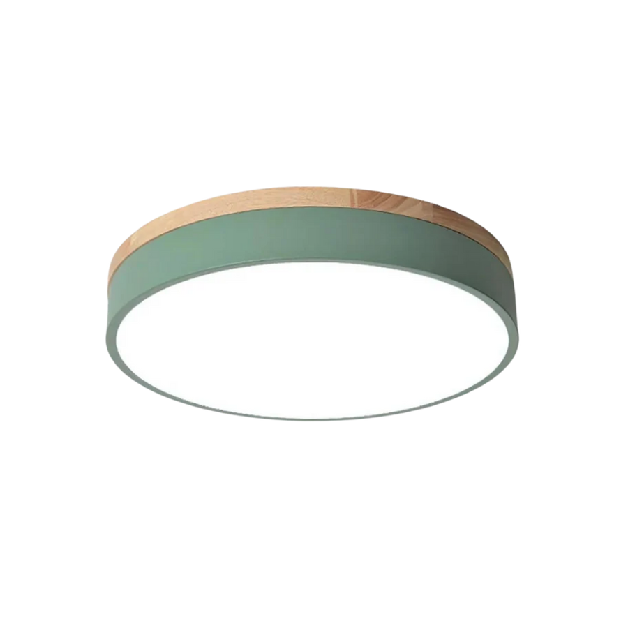 Scandinavian Flush Mount Ceiling Light, Iron Frame with Acrylic Diffuser – Modern Minimalist Design for Dining Room and Living Spaces