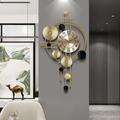 Sculptural Gold Orbit Wall Clock with Silent Quartz Movement | Modern Decorative Timepiece for Contemporary Spaces 0
