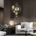 Sculptural Gold Orbit Wall Clock with Silent Quartz Movement | Modern Decorative Timepiece for Contemporary Spaces 1