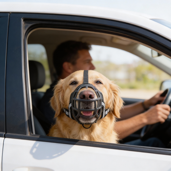 SecureFit | Dog Muzzle for Barking with Adjustable Straps | Comfortable Fit for Safe Behavior