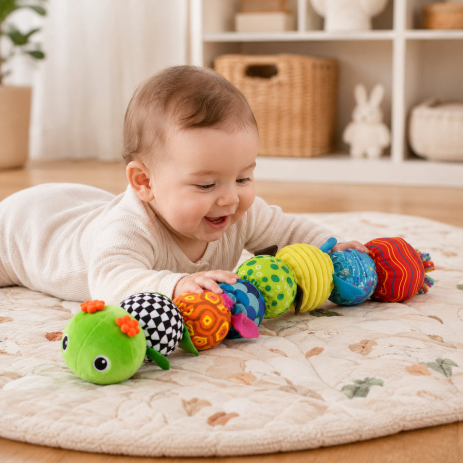 Sensory Plush Musical Caterpillar Toy for Babies with Colorful Patterns | Soft Developmental Toy for Engaging Learning 0