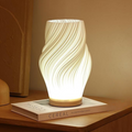 Serene Wavecrest Table Lamp – Organic Wave Form, Ambient LED Bedside & Living Room Light