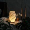 Serene Wavecrest Table Lamp – Organic Wave Form, Ambient LED Bedside & Living Room Light