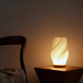 Serene Wavecrest Table Lamp – Organic Wave Form, Ambient LED Bedside & Living Room Light
