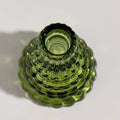Set of 3 Glass Candle Holders in Christmas Tree Shape for Festive Table Decor