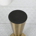 Set of 3 Handcrafted Brass Candle Holders, Brushed Finish, Varying Sizes for Elegant Home Decor