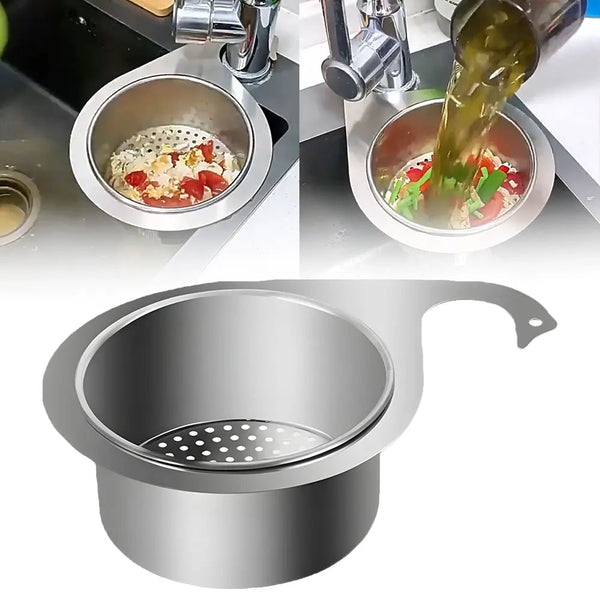 Sink Saver Basket | Stainless Steel Kitchen Sink Strainer with Handle 0