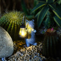 Solar-Powered Golden Glow Cat Garden Statue – Whimsical Outdoor Resin Sculpture for Enchanting Garden Lighting