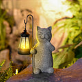 Solar-Powered Golden Glow Cat Garden Statue – Whimsical Outdoor Resin Sculpture for Enchanting Garden Lighting