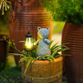 Solar-Powered Golden Glow Cat Garden Statue – Whimsical Outdoor Resin Sculpture for Enchanting Garden Lighting