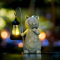 Solar-Powered Golden Glow Cat Garden Statue – Whimsical Outdoor Resin Sculpture for Enchanting Garden Lighting
