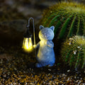 Solar-Powered Golden Glow Cat Garden Statue – Whimsical Outdoor Resin Sculpture for Enchanting Garden Lighting