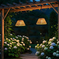 SolarTwine Rattan Solar Lantern – Outdoor Garden Lantern with Warm LED Glow, Medium or Large