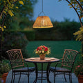 SolarTwine Rattan Solar Lantern – Outdoor Garden Lantern with Warm LED Glow, Medium or Large