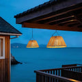 SolarTwine Rattan Solar Lantern – Outdoor Garden Lantern with Warm LED Glow, Medium or Large