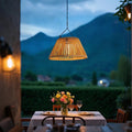 SolarTwine Rattan Solar Lantern – Outdoor Garden Lantern with Warm LED Glow, Medium or Large
