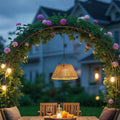 SolarTwine Rattan Solar Lantern – Outdoor Garden Lantern with Warm LED Glow, Medium or Large