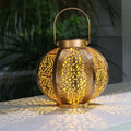 Solar Art Deco Outdoor Lantern with Dusk-to-Dawn Sensor – Waterproof Solar Lantern Lights for Garden and Patio