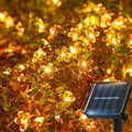 Solar Cherry Blossom String Lights – Waterproof Outdoor Patio Lights with Warm White LED for Garden Decoration