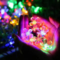 Solar Cherry Blossom String Lights – Waterproof Outdoor Patio Lights with Warm White LED for Garden Decoration