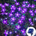 Solar Cherry Blossom String Lights – Waterproof Outdoor Patio Lights with Warm White LED for Garden Decoration