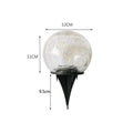 Solar Cracked Glass Globe Outdoor Light with Dusk-to-Dawn Sensor – Waterproof Solar Garden Light for Pathway and Patio