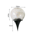 Solar Cracked Glass Globe Outdoor Light with Dusk-to-Dawn Sensor – Waterproof Solar Garden Light for Pathway and Patio