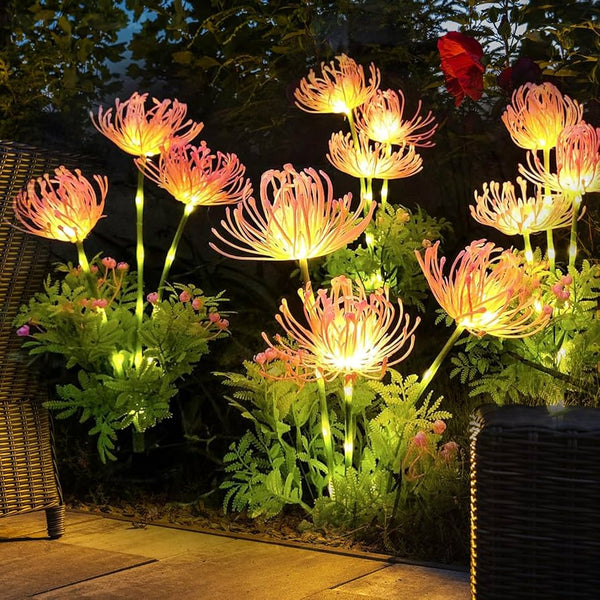 Solar Flower Fairy Lights – Outdoor Decorative LED Garden Lights with Stainless Steel Stems for Elegant Illumination