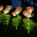 Solar Flower Fairy Lights – Outdoor Decorative LED Garden Lights with Stainless Steel Stems for Elegant Illumination