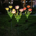 Solar Flower Fairy Lights – Outdoor Decorative LED Garden Lights with Stainless Steel Stems for Elegant Illumination