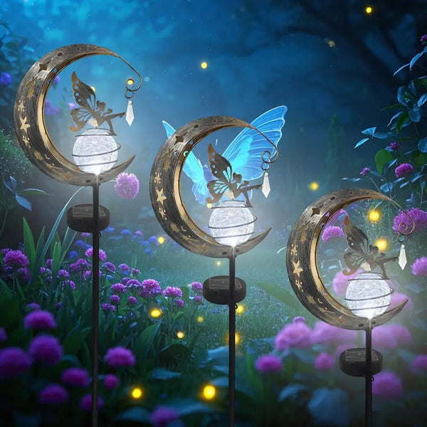 Solar Garden Fairy Light on Crescent Moon – Eco-Friendly Outdoor Decor for Garden and Balcony