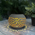 Solar Garden Light with Decorative Metal Design – Warm White Outdoor Lantern with Automatic Sensor and Weatherproof Build