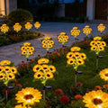 Solar Garden Lights with 6 Adjustable Sunflower Heads – Waterproof Outdoor Lights for Yard and Patio Decor