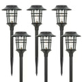 Solar Garden Torch Lights - 6-Pack Outdoor Solar Lights with 10 Lumens, Durable Aluminum & Plastic, 59cm Height