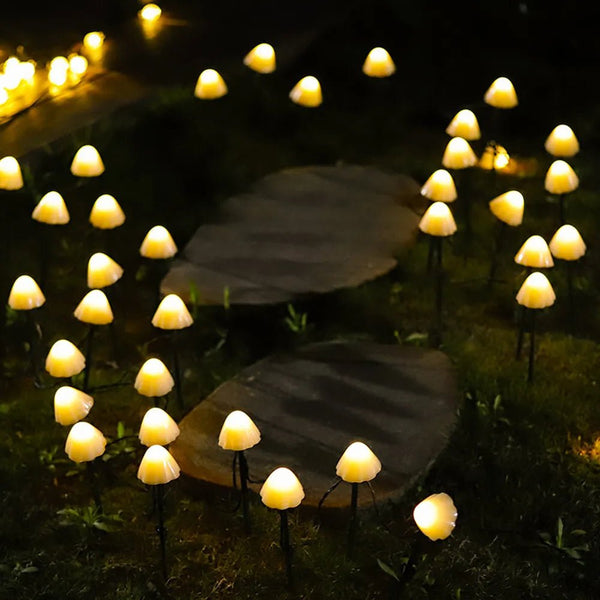 Solar Mushroom Garden Lights – 10 LED Outdoor Lights with Dusk-to-Dawn Sensor, Waterproof Solar Lights for Garden Decor