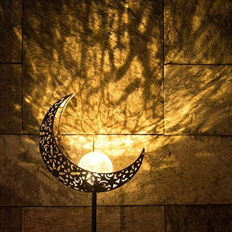 Solar Outdoor Half-Moon Light with Dusk-to-Dawn Sensor – Waterproof Landscape Lighting for Garden and Pathway