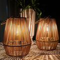 Solar Outdoor Lantern with Dusk-to-Dawn Sensor – Waterproof Rattan Garden Lantern Lights, Eco-Friendly Solar Powered Lighting