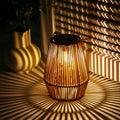 Solar Outdoor Lantern with Dusk-to-Dawn Sensor – Waterproof Rattan Garden Lantern Lights, Eco-Friendly Solar Powered Lighting