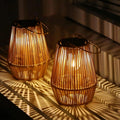 Solar Outdoor Lantern with Dusk-to-Dawn Sensor – Waterproof Rattan Garden Lantern Lights, Eco-Friendly Solar Powered Lighting