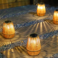 Solar Outdoor Lantern with Dusk-to-Dawn Sensor – Waterproof Rattan Garden Lantern Lights, Eco-Friendly Solar Powered Lighting