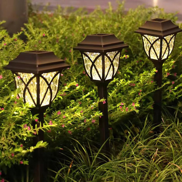 Solar Outdoor Lanterns - Elegant Garden Stake Light with Warm LED Glow, Weather-Resistant Solar-Powered Pathway Illumination