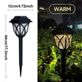 Solar Outdoor Lanterns - Elegant Garden Stake Light with Warm LED Glow, Weather-Resistant Solar-Powered Pathway Illumination