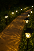 Solar Outdoor Lanterns - Elegant Garden Stake Light with Warm LED Glow, Weather-Resistant Solar-Powered Pathway Illumination