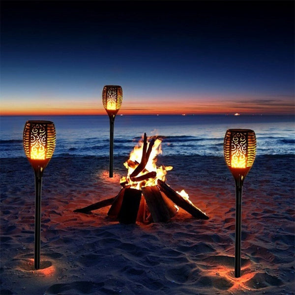 Solar Pathway Lights Outdoor with Flickering Flame Effect – LED Walkway Lights for Garden and Patio