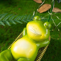 Solar Powered Frog Garden Statue with Umbrella – European Style Resin Outdoor Sculpture for Decoration